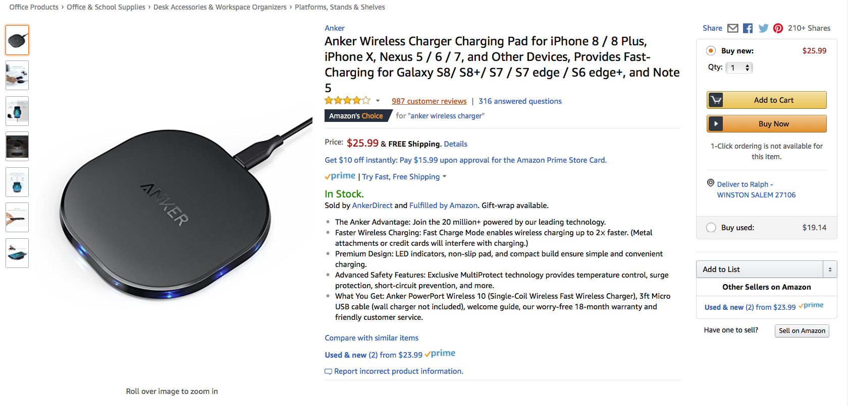 Amazon_Anker Wireless charger