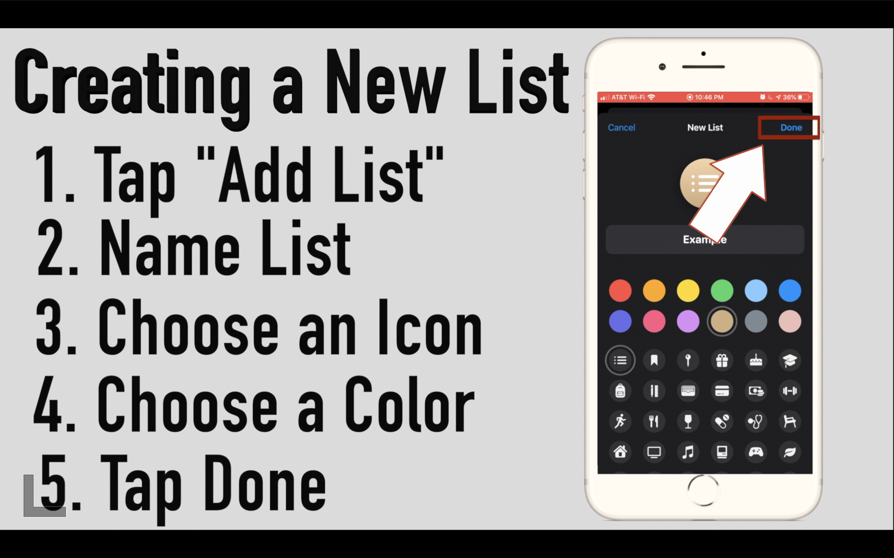 iOS 13 Reminders-Creating a New List